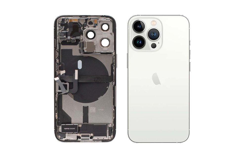 Behuizing volledig gemonteerd - US (A grade) - Zilver voor iPhone 13 Pro