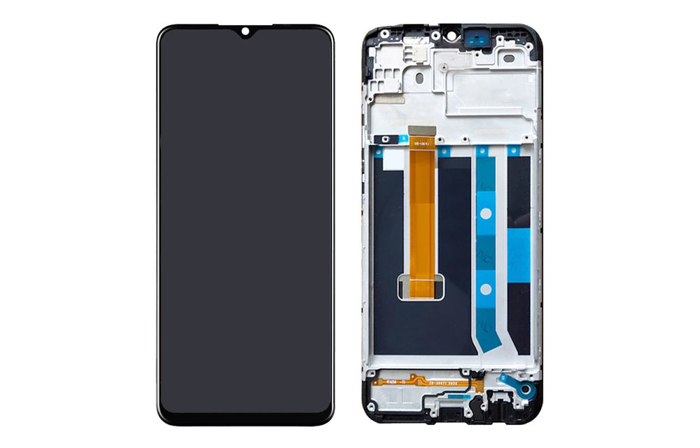 LCD scherm met frame - Zwart voor OPPO A15/A15s