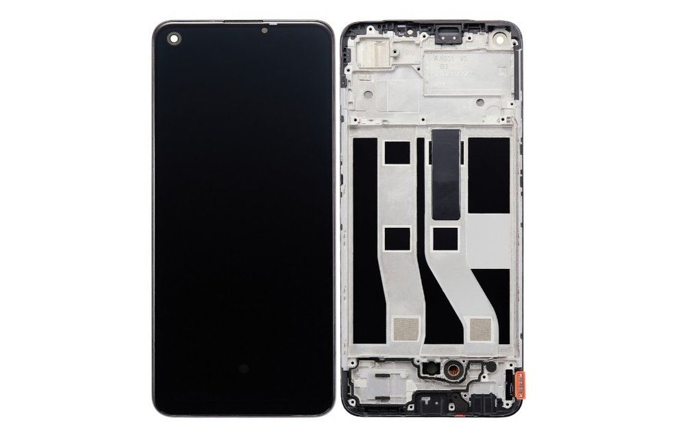 LCD scherm met frame - Zwart voor OPPO A74 4G