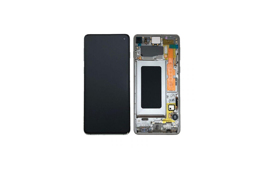 Scherm - Wit voor Samsung Galaxy S10 SM-G973 / GH82-18850B