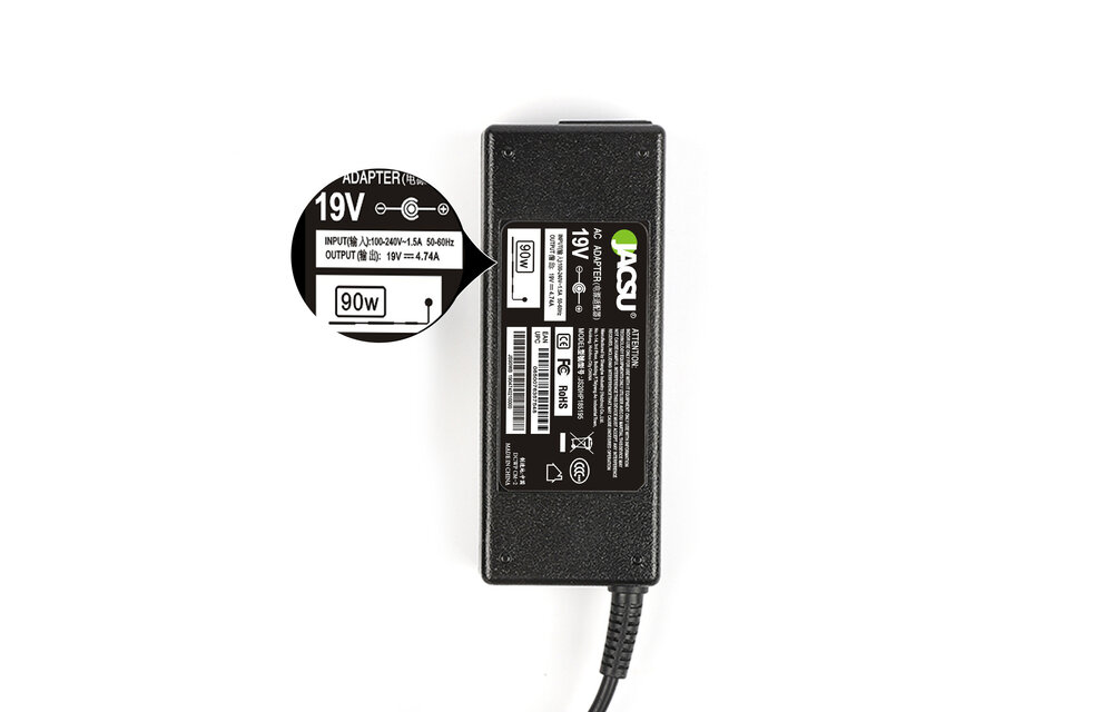 JACSU laptop adapter 19V 4.74A (7.4X5.0) voor HP