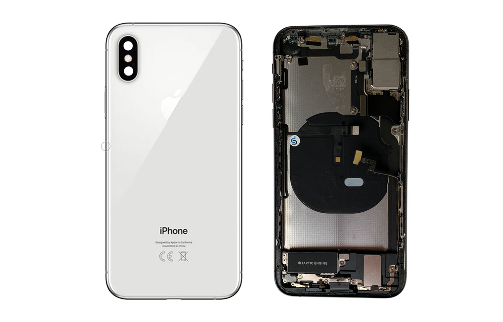 Behuizing volledig gemonteerd - EU (A grade) - Zilver voor iPhone XS