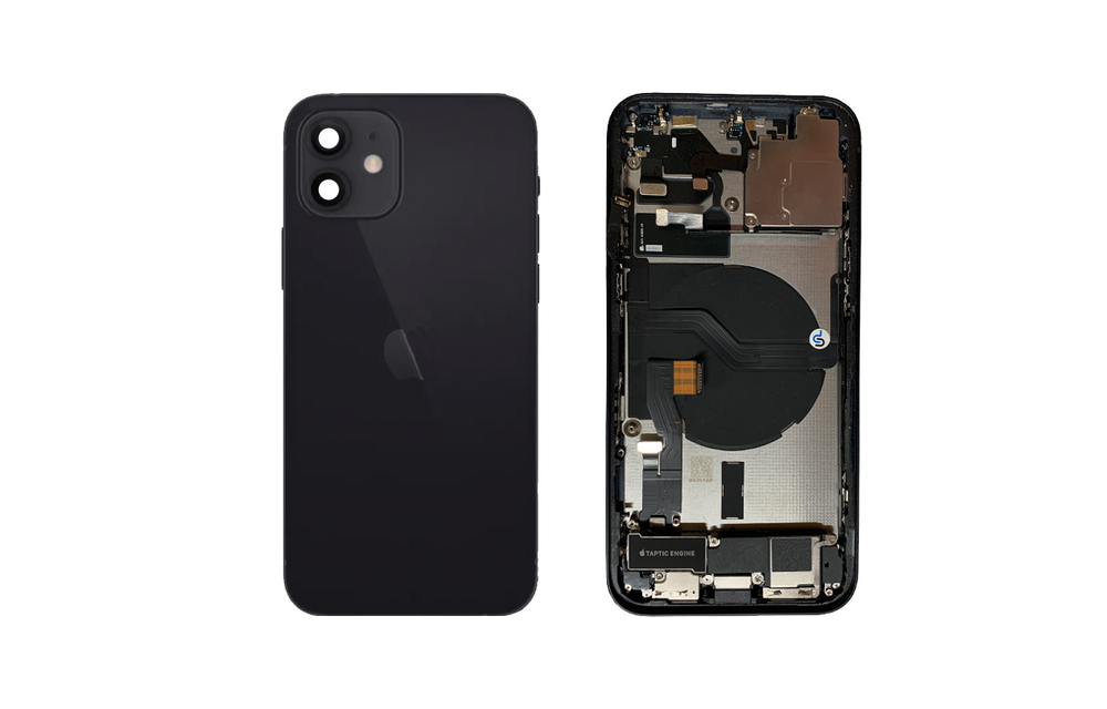 Behuizing volledig gemonteerd - EU (A grade) - Zwart voor iPhone 12