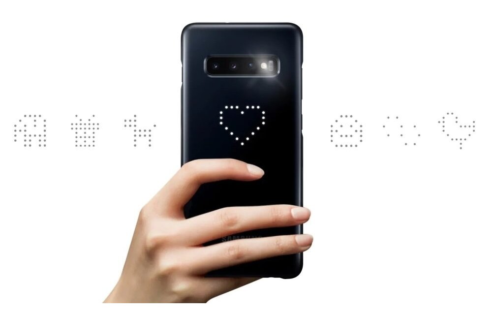 LED Cover hoesje - Zwart voor Samsung Galaxy S10