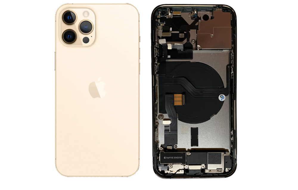 Behuizing volledig gemonteerd - EU (A grade) - Goud voor iPhone 12 Pro