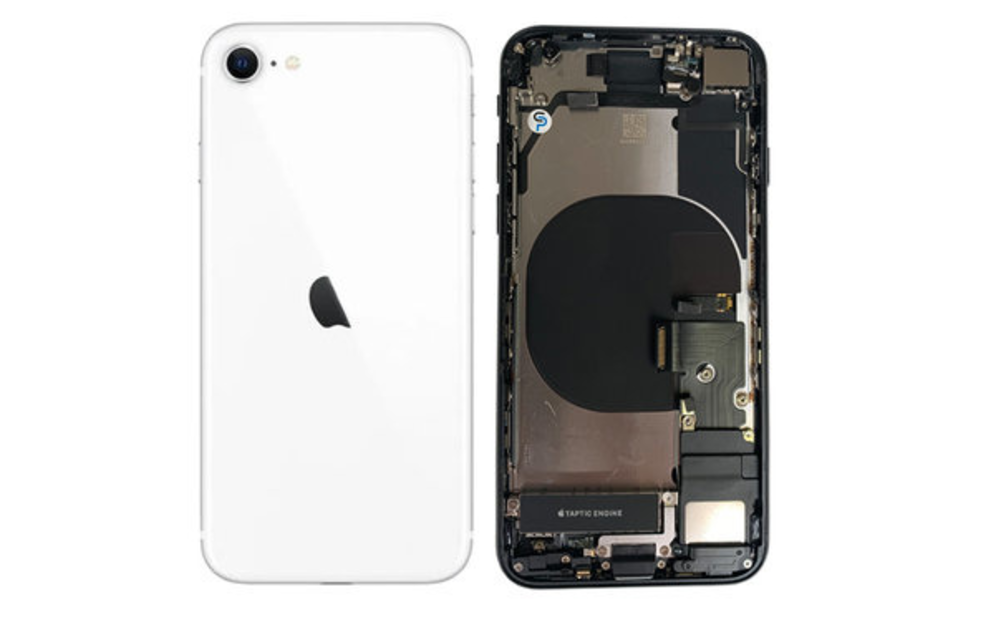Behuizing volledig gemonteerd - US (A grade) - Wit voor iPhone SE 2020