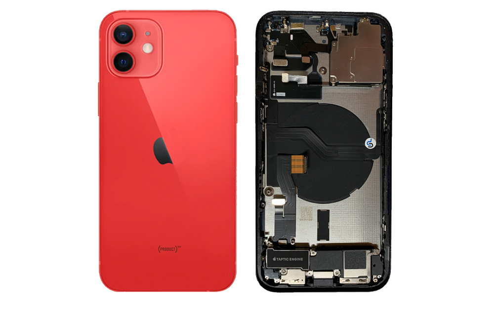 Behuizing volledig gemonteerd - US (A grade) - Rood voor iPhone 12