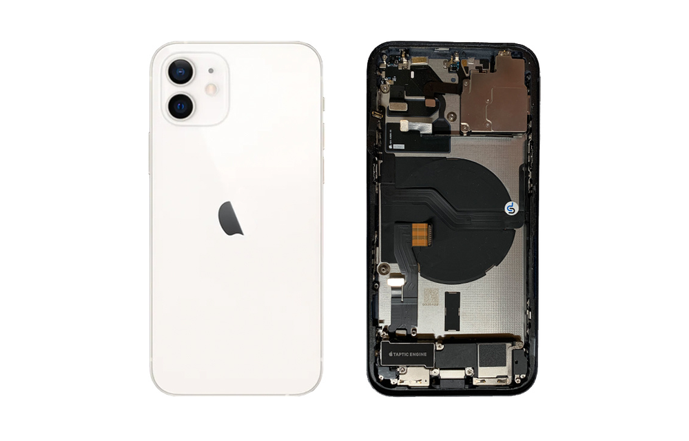 Behuizing volledig gemonteerd - US (A grade) - Wit voor iPhone 12