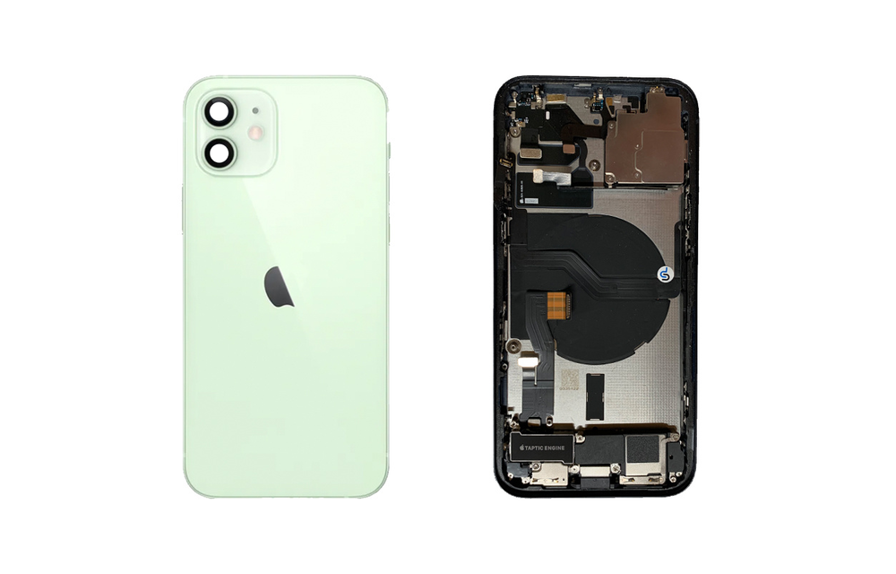 Behuizing volledig gemonteerd - US (A grade) - Groen voor iPhone 12
