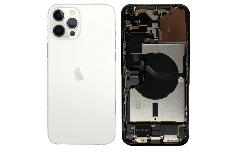 Behuizing volledig gemonteerd - US (A grade) - Zilver voor iPhone 12 Pro Max