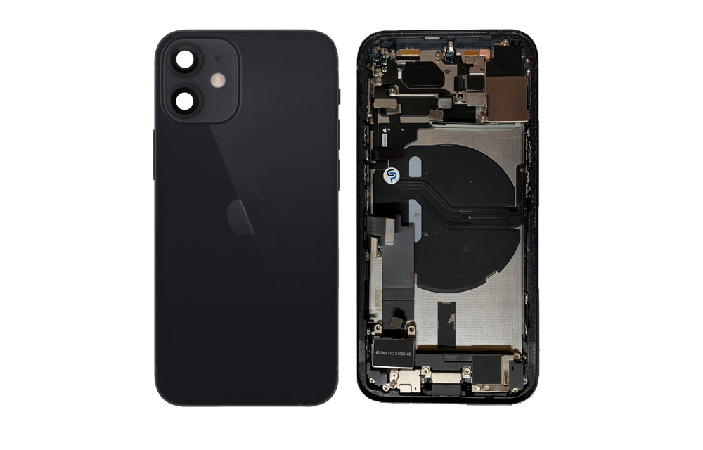 Behuizing volledig gemonteerd - US (A grade) - Zwart voor iPhone 12 Mini