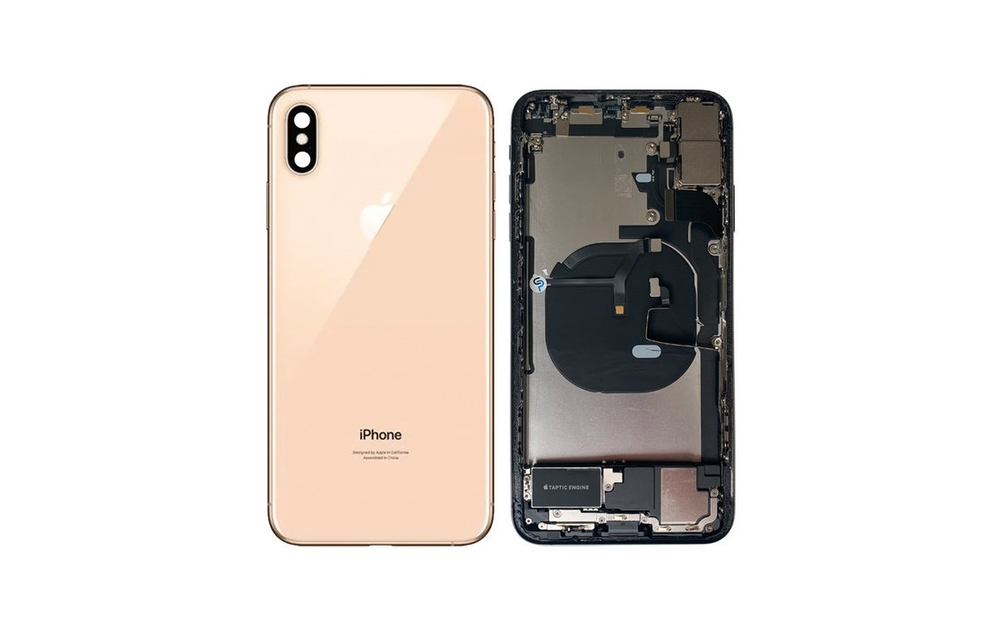 Behuizing volledig gemonteerd - US (A grade) - Goud voor iPhone XS Max