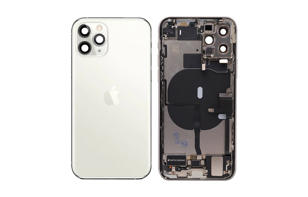 Behuizing volledig gemonteerd - US (A grade) - Zilver voor iPhone 11 Pro