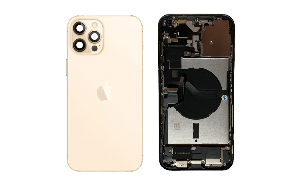 Behuizing volledig gemonteerd - US (A grade) - Goud voor iPhone 12 Pro Max