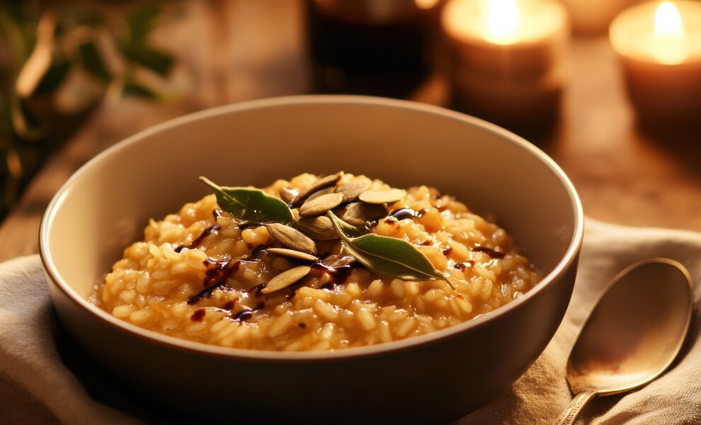 Kürbisrisotto mit Parmesan und Salbei