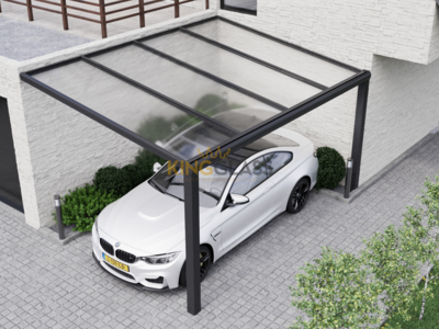 Carport in antraciet van 4,06 x 3 meter