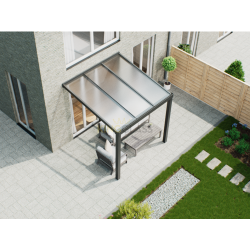Veranda | Polycarbonaat | Antraciet | 3.06 x 2.5 meter