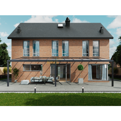 Veranda | Polycarbonaat | Antraciet | 11.06 x 3 meter