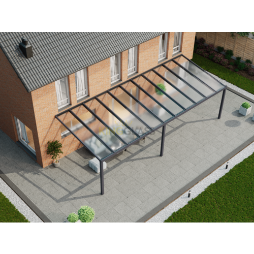 Veranda | Polycarbonaat | Antraciet | 11.06 x 3.5 meter