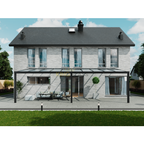 Veranda | Polycarbonaat | Zwart | 10.06 x 4 meter Veranda | Polycarbonaat | Zwart | 10.06 x 4 meter