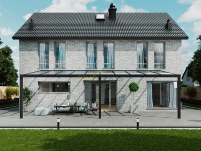 Veranda | Polycarbonaat | Zwart | 10.06 x 3 meter