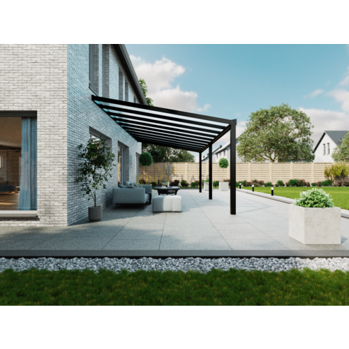 Veranda | Polycarbonaat | Zwart | 10.06 x 2.5 meter Veranda | Polycarbonaat | Zwart | 10.06 x 2.5 meter