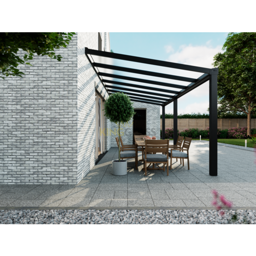 Veranda | Polycarbonaat | Zwart | 7.06 x 3.5 meter