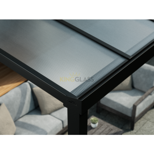 Veranda | Polycarbonaat | Zwart | 10.06 x 2.5 meter Veranda | Polycarbonaat | Zwart | 10.06 x 2.5 meter