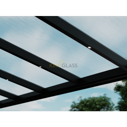 Veranda | Polycarbonaat | Zwart | 7.06 x 3.5 meter