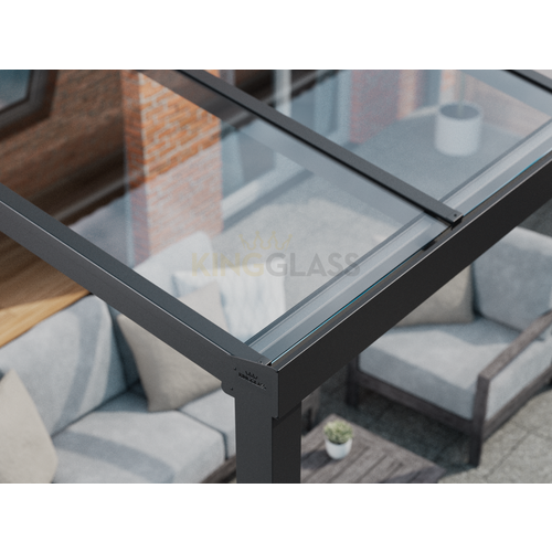 Veranda | Glas | Antraciet | 8.06 x 3 meter