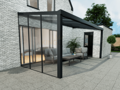 Polycarbonaat Zijwand | Zwart