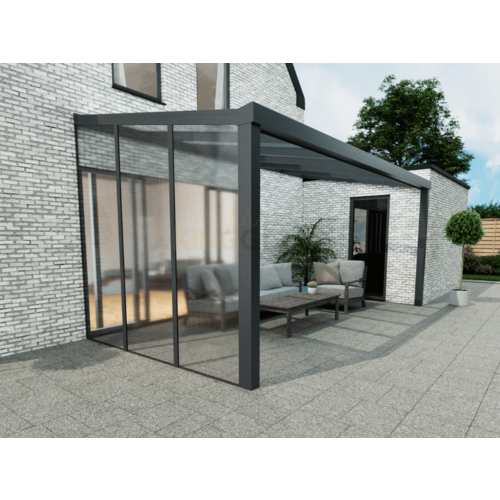 Polycarbonaat Zijwand | Antraciet