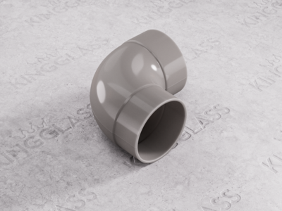 PVC Bocht regenpijp 87 x 80MM  HWA GLAD