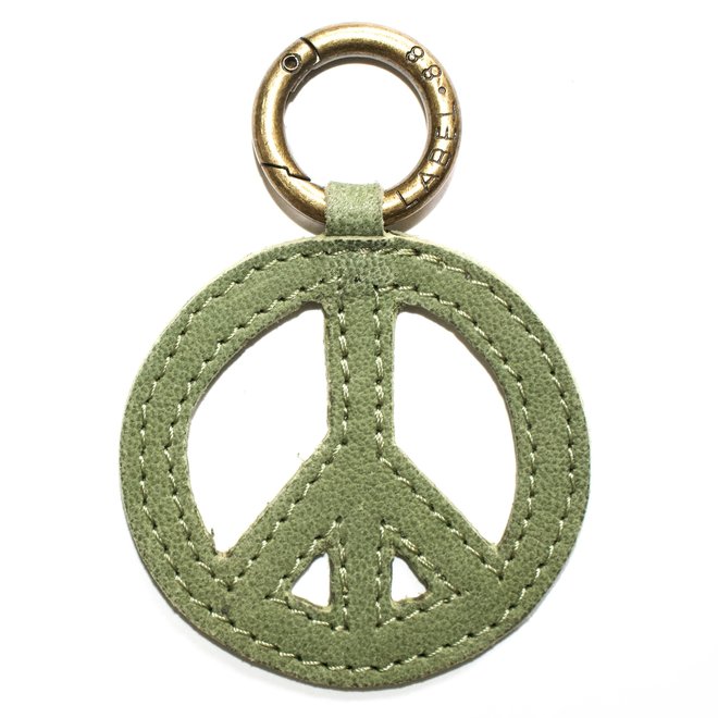 Peace keychain,  light green