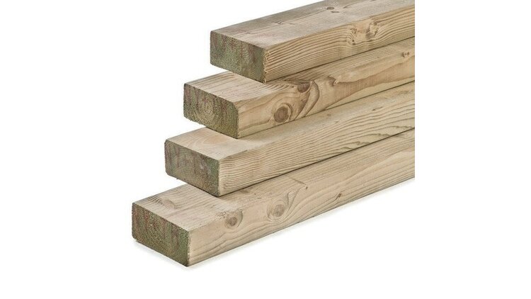 Vuren geschaafde Regel Geïmpr. 4,5 x 7,0 cm