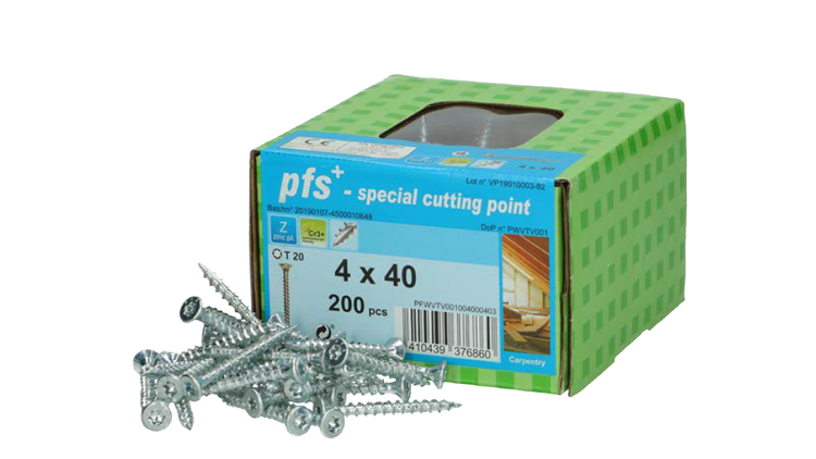 PFS+ Houtschroeven VZK-T 4,0 x 40  200st