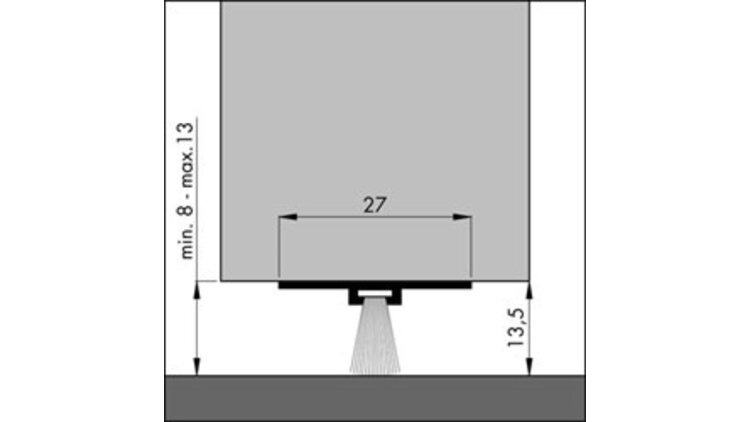 DORPELSTRIP DBS MET BORSTEL  ELTON 100CM