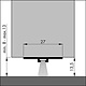 DORPELSTRIP DBS MET BORSTEL  ELTON 100CM