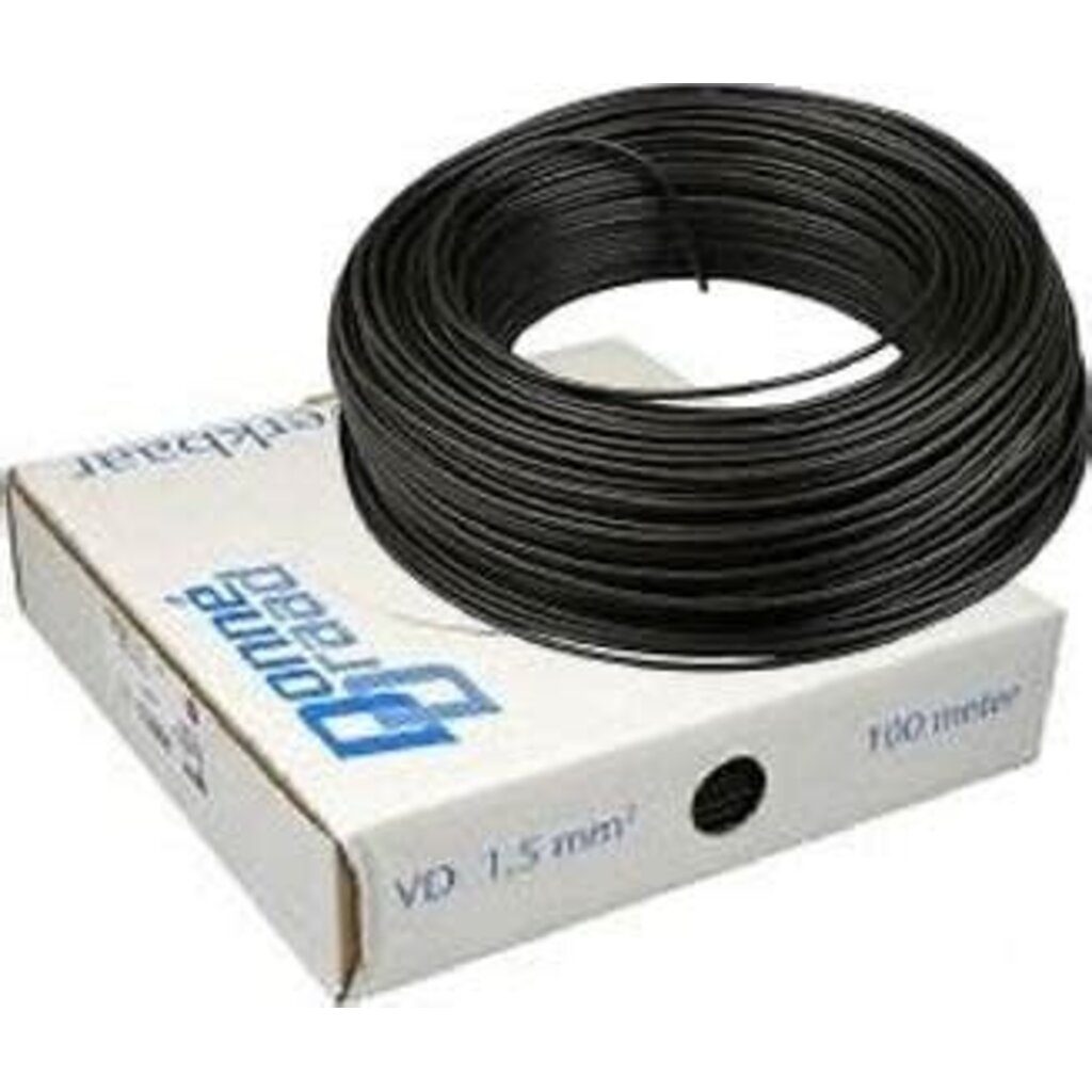Installatiedraad VD-D bk 1,5 mm2