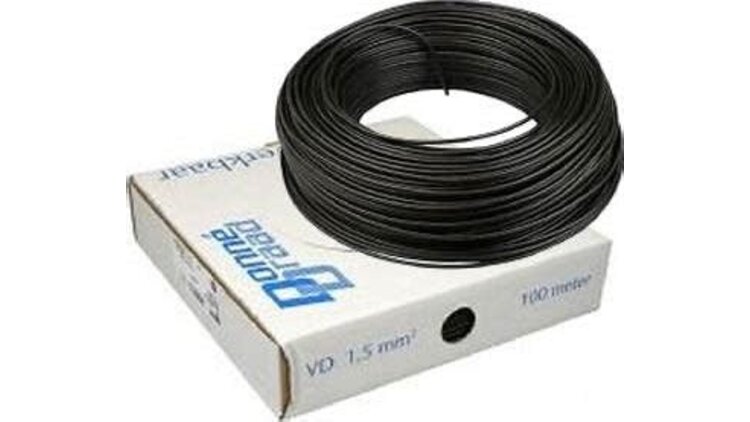 Installatiedraad VD-D bk 1,5 mm2