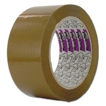 VERPAKKINGSTAPE MUSCLEPACK PPAC 50MMX66MTR BRUIN