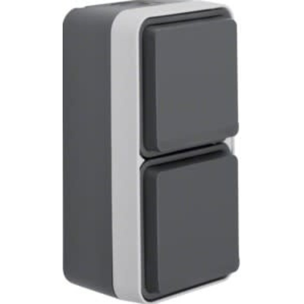 Hager Contactdoos behuizing grijs IP55