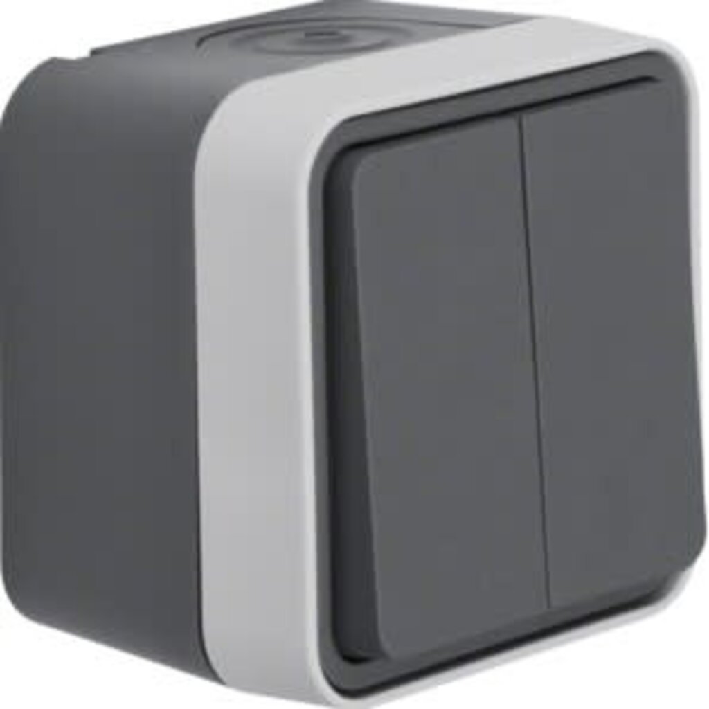 Serieschakelaar grijs IP55