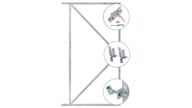 Stalen deurframe gegalvaniseerd compleet Luxe