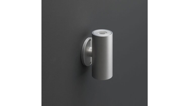 Wandlamp Amadora Zwart LED warm wit Rond 2 x 1.5 w up and down