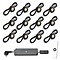  Veranda Inbouwspot PALS zwart, warm wit set  12 stuks