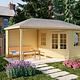Blokhut - Tuinhuis 28mm Markku met overkapping