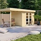 Blokhut - Tuinhuis 28mm Extramodern met overkapping