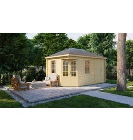 Blokhut - Tuinhuis 28mm Sigrid met aanbouw