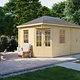 Blokhut - Tuinhuis 28mm Sigrid met aanbouw